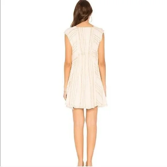 Free People Cactus Flower Mini Dress Size Small Boho Embroidered - Picture 3 of 8